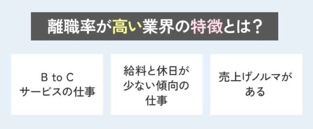 離職率が高い業界の特徴とは？