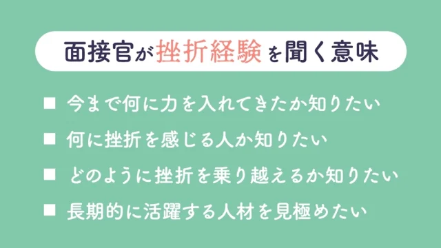 面接官が挫折経験を聞く意味