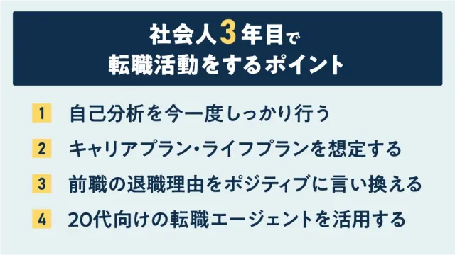 社会人3年目で転職活動をするポイント
