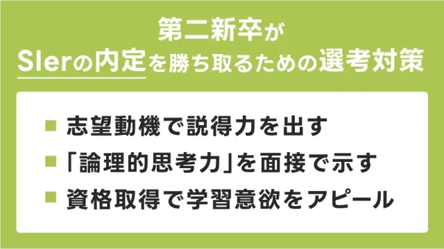 第二新卒がSIerの内定を勝ち取るための選考対策