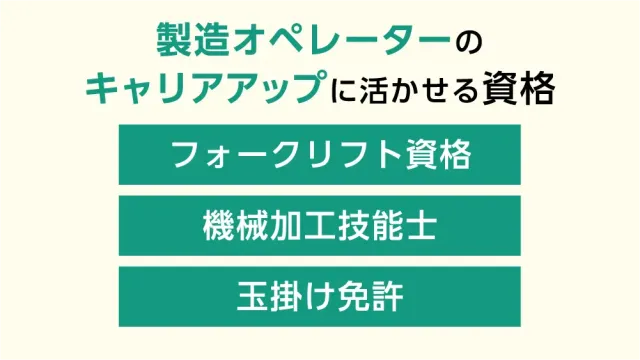 製造オペレーターのキャリアアップに活かせる資格